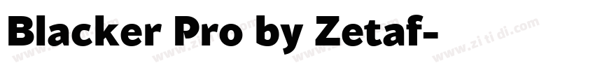 Blacker Pro by Zetaf字体转换